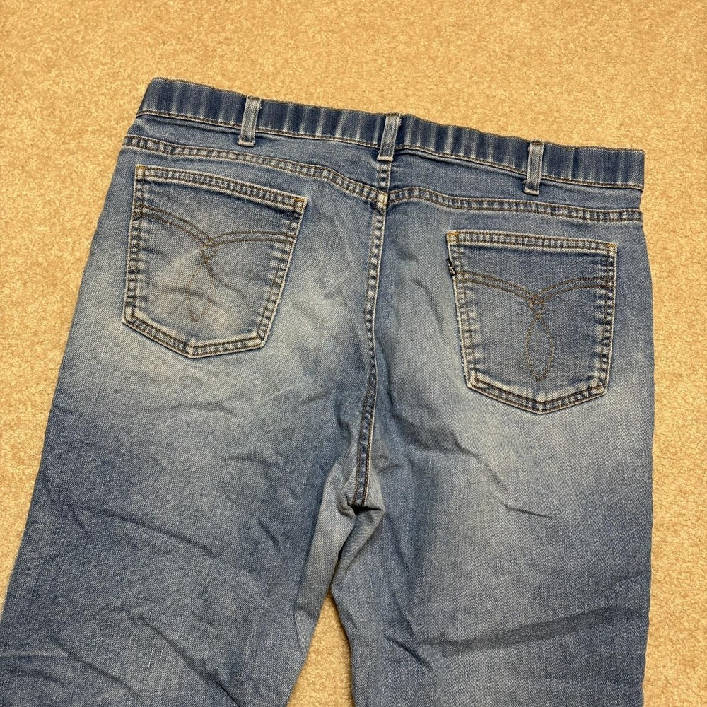 Vtg 80s Levis Jeans Mens 36x28.5 Blue Tab Relaxed Straight Denim USA Skosh Faded - Picture 10 of 16